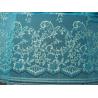 China Vintage Metallic Lace Fabric Blue , Nylon Tulle Floral Lace Fabric SYD-0002 wholesale