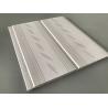 China 200*7mm Middle Groove Decorative Plastic Ceiling Panels With Two Silver Line wholesale