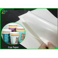 China 230 Gsm + 15gsm PE Coated Waterproof White Kraft Paper For Paper Cup And Plates on sale