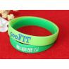 China Soft Feeling Printed Silicone Wristbands , Promotional Rubber Wristbands SGS Compliant wholesale