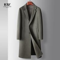 China Wool Jacket Coat for Men Single Breasted Business Turn Down Collar Long Sleeve Regular on sale