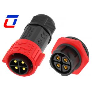 4 Pin Power Connector Waterproof 50A IP67 10AWG Cable Field Assembly