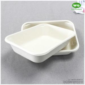 China 32 oz Unbleached Rectangular Food Tray,China 2022 Best sell biodegradable Tableware,Eco-friendly Takeway Food Container supplier