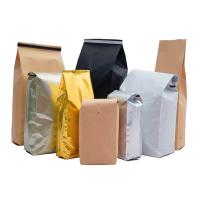 China Custom Coffee Bean Bags With Tin Tie Valve Coffee Side Gusset Pouch on sale