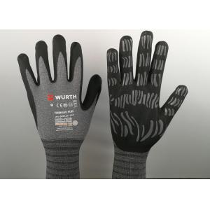 Micro Foam Insulated Nitrile Gloves , Nitrile Dipped Gloves Raised Grain Pattern