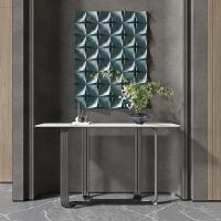 China Light Luxury Stainless Steel Square Entrance Console Table For Hotel on sale