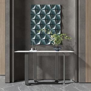 Light Luxury Stainless Steel Square Entrance Console Table For Hotel