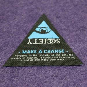 China Customized Woven Apparel Labels Straight Cut Satin Damask , Testex supplier