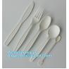 cornstarch biodegradable PLA eco plastic cutlery sets,Plastic spoon fork