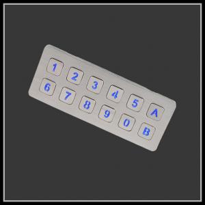China LED Backlight IP65 Double Row Stainless Steel Keypad For Information Kiosk supplier