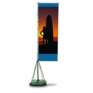 Telescopic Flag Pole Advertising Banner Stands Single / Double / Three Layers Flag