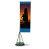 China Telescopic Flag Pole Advertising Banner Stands Single / Double / Three Layers Flag wholesale