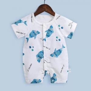 Tejido ate para arriba los pijamas de los niños orgánicos, diseño original del mameluco blanco del bebé