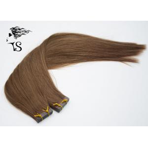 China Dark Brown Indian Virgin Tape In Human Hair Extensions , Straight Indian Hair Extensions supplier