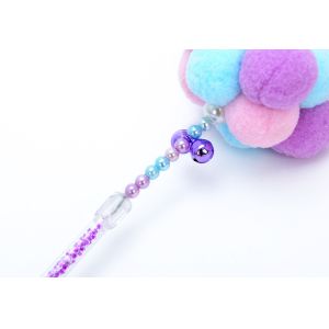 China Three Color Hair Ball Funny Cat Stick , Interactive Pet Toy Size Customized wholesale