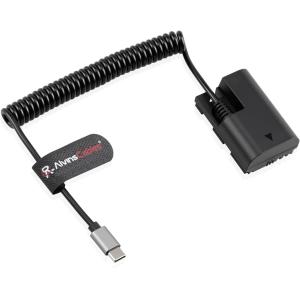China Cables de Alvin USB-C Tipo-c a LP-E6P Cable enrollado de batería ficticia para cámara Canon EOS R5 Mark ll/ R5/ R6 Mark ll/ R6/ R7/ R supplier
