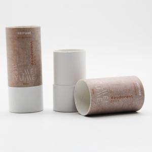 Custom Printing Paper Lip Balm Tubes , CMYK Color Recycled Cardboard Tube