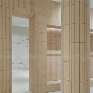 Mosaic Light Yellow Clothing Store Marble Stone Tile Long Strip Commercial Background Wall Tiles