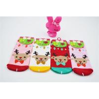 China Cartoon christmas deer patterned design cotton hosiery for girls on sale