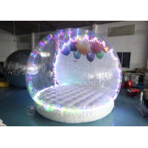 China Human Size Hotel Inflatable Snow Globe Tent Christmas LED Lighting supplier