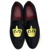 China Luxury Mens Velvet Loafers Velvet Upper - Genuine Leather Type Round Toe Shape wholesale