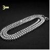Men's 925 Silver Plated Titanium Stainless Steel Box Chain Necklace (CE496)