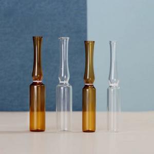 1ml 2ml 5ml Breaking Ring Transparent Amber Glass Ampoule USP I Pharmaceutical Packaging glass ampoule with ISO standard