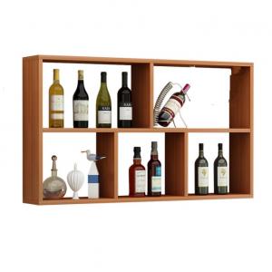 Anti Crack Wooden Shop Display Showcase / Wall Mounted Wine Rack Stable