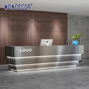 Metal Table Luxury Reception Desk Commercial Reception Counter 110cm