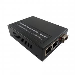 1310nm 1550nm 802.3at PoE Media Converter 2xRJ45 1xSFP Connector