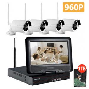 China 960P WiFi CCTV Camera Kit , 4 Camera Wireless Security System Easy Install wholesale