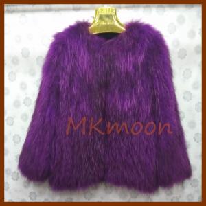knitted Raccoon fur coat  -R132#