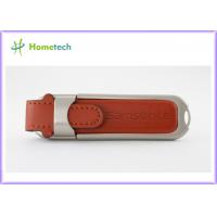 China Anniversary Gift 128MB - 64GB Leather USB Flash Disk 2.0 Storage Device on sale