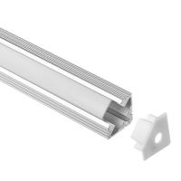China Coating Corner LED Strip Profile 19mm*19mm 6063 Aluminum Extrusion on sale