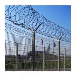 China Galvanized Iron Steel Wire Mesh Fence 3D Curved Bending PVC Coated Panels for Airport supplier