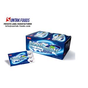China Fresh Breath Sugar Free Chewy Candy , Round Peppermint Candy Tooth Friendly supplier