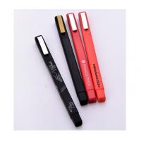 China advertising square  frosted logo brand company pen, corperate name brand plastic ball pen on sale