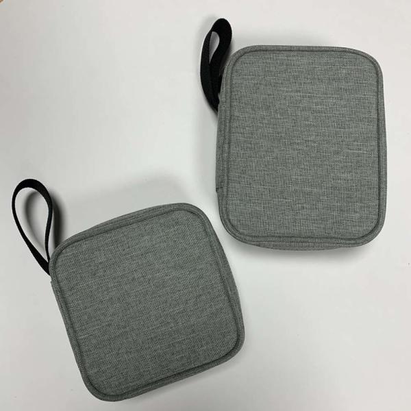 Artificial Canvas Power Cord Bag 13x13x5cm 0.1kg Nylon Lining