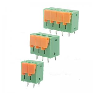 China 5.08mm Pitch PCB Screwless Spring Terminal Block Vertical Wiring Entry supplier