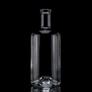 Glass Bottle For Liquor 750ml Capacity Acid Etch Surface Glass Material