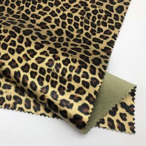 Leopard Print Garment PU Leather Water Resistant 0.6mm Thickness Customized