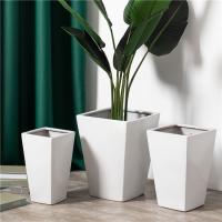China Minimalist style hotel home door decorative garden floor planter tall large ceramic flower pots for plant on sale