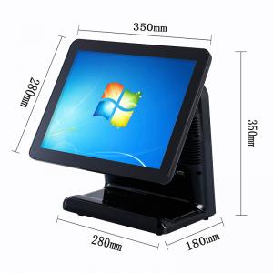 China Free Bezel Capacitive Touch Screen Pos System Windows 10 Vtop Black Point Of Sale Devices supplier