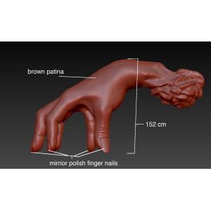 China Patina Knuckle hand bronze sculpture for American art studios ,China bronze sculpture supplier supplier