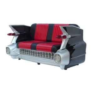 China PU Leather Seat Black Vintage Retro Car Sofa 1959 Cadillac Car Couch For Sale supplier