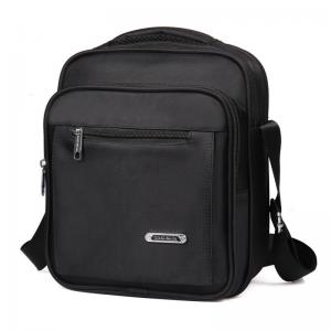 China Solid Mens Canvas Shoulder Bags Buckle Casual Portable Multi Pocket Crossbody Bag supplier