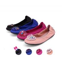 women big yard shoes 30 to 43 size children shoes goatskin stylish comfortable shoes foldable ballet shoes flat shoes