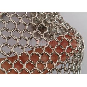 China Silver Color Metal Ring Mesh Stainless Steel For Decoration Of Buildings Facade supplier