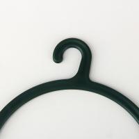 China Green Color Round Plastic Scarf Hangers Customized Logo For Retail Store on sale