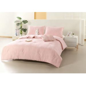 China Linen Cotton Blended Solid Comforter Set Sustainable King Comforter Sets on sale